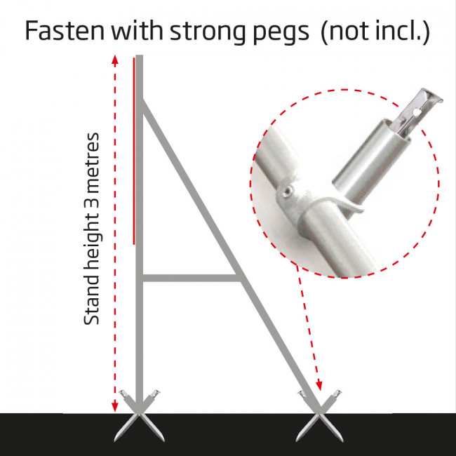 High stand - für 100x100cm Banner